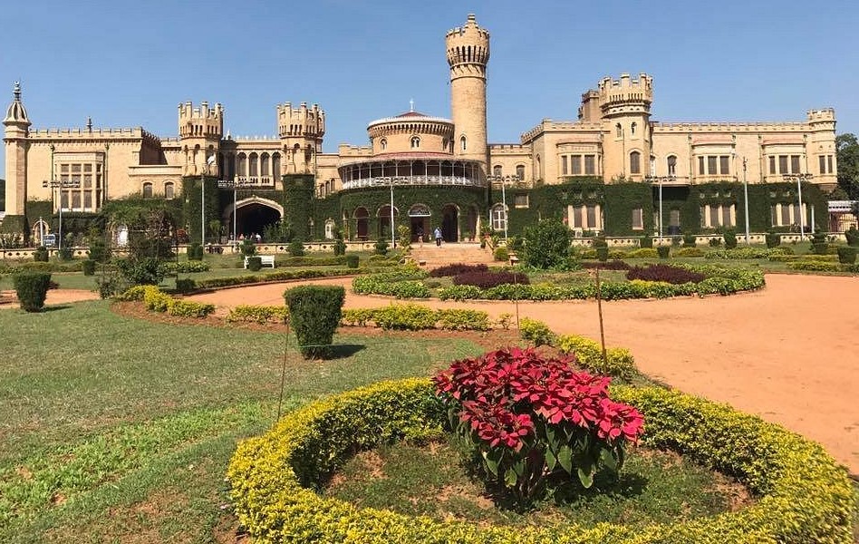 Exploring the Garden City: Historic Bangalore Palace surrounded by green gardens