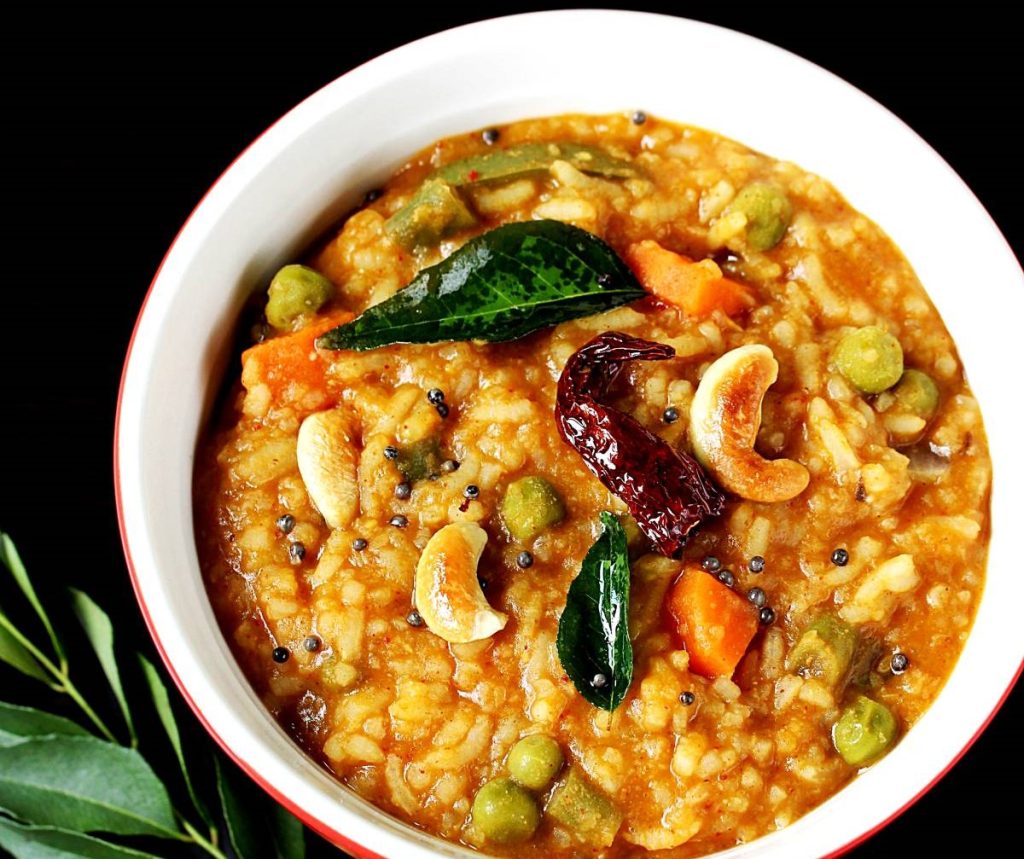 Exploring the Garden City: Traditional Bisi Bele Bath served in a Bengaluru restaurant