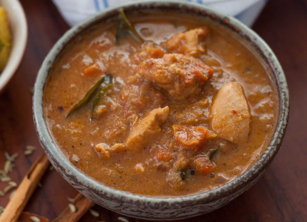 Pollachi – Gateway to Kongu Nadu cuisine, with traditional dishes like Kari Dosa and Kambu Koozh served on banana leaves in rustic settings.